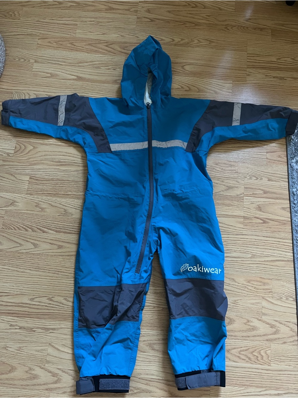 Oakiwear Teal Kids Waterproof One-Piece Trail Suit- Waterproof size 5